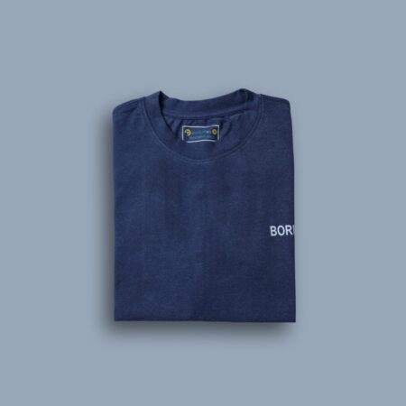 Men's Navy Blue Crew Neck T-Shirt folded