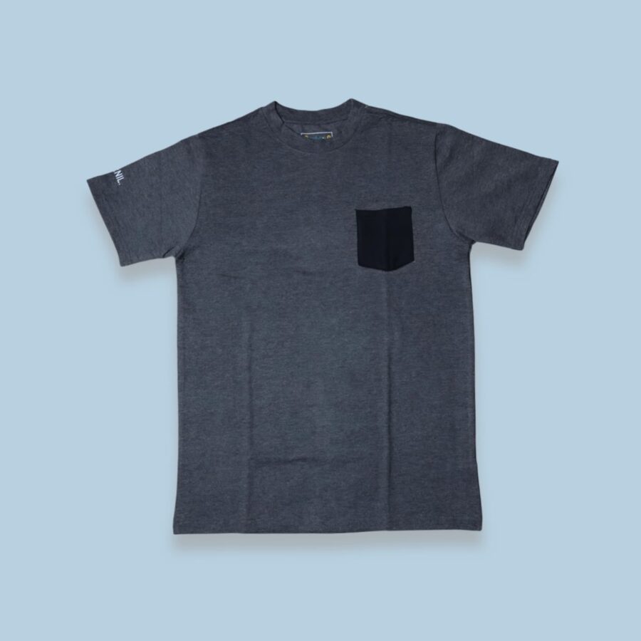 Men's Casual Grey Pocket T-Shirt