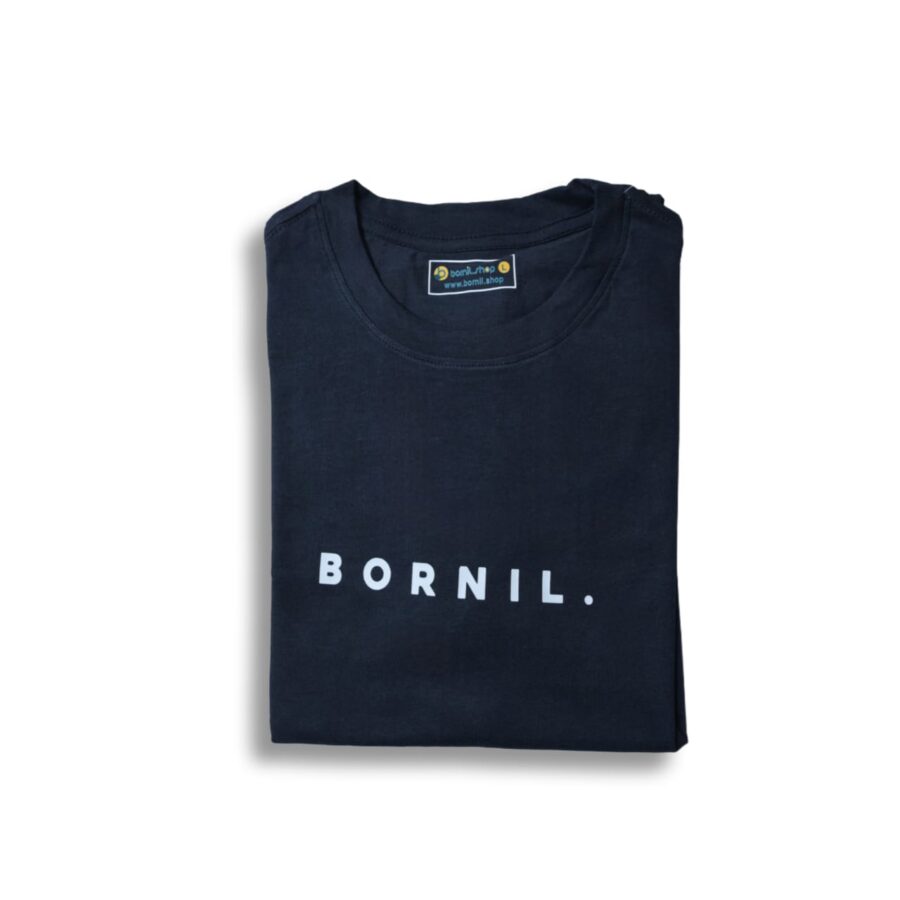 Navy Blue T-Shirt with White Stripes - Image 2